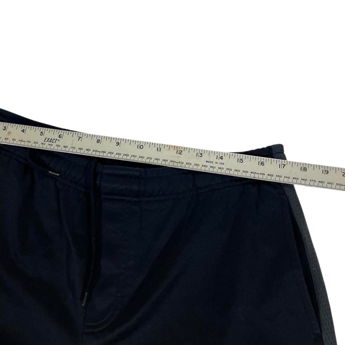 VINTAGE SPORTS BLACK BAGGY TRACK PANTS WITH DRAWSTRING WAIST AND POCKETS (L)