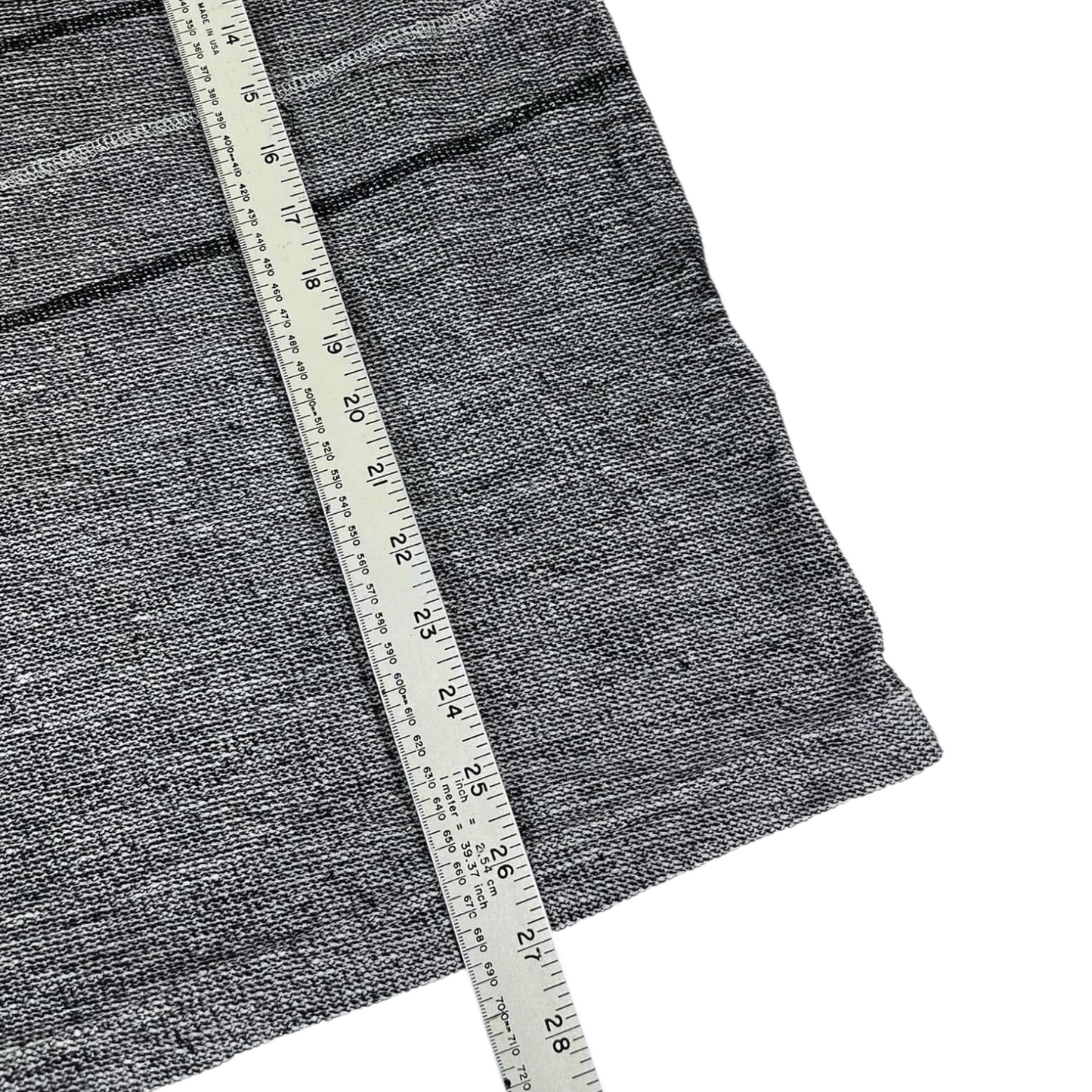 VINTAGE RIVERS GREY STRIPED LONG SLEEVE POLO SHIRT (M)
