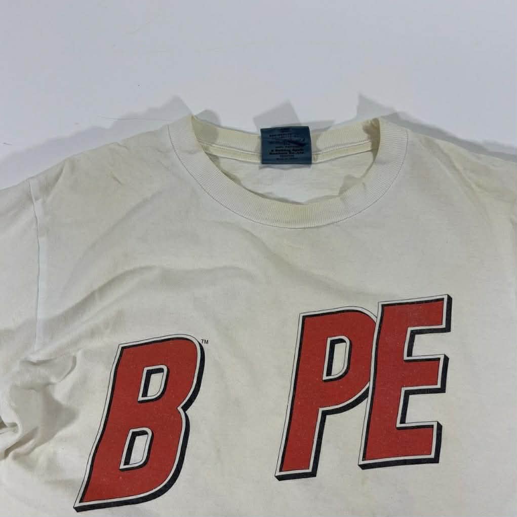 VINTAGE TRASHED BATHING APE T-SHIRT TRASHED VIBES CONDITION (M)