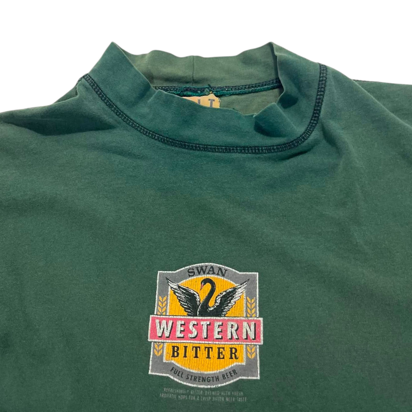 VINTAGE TRASHEDMALT WORKS GREEN SHIRT (XXL)
