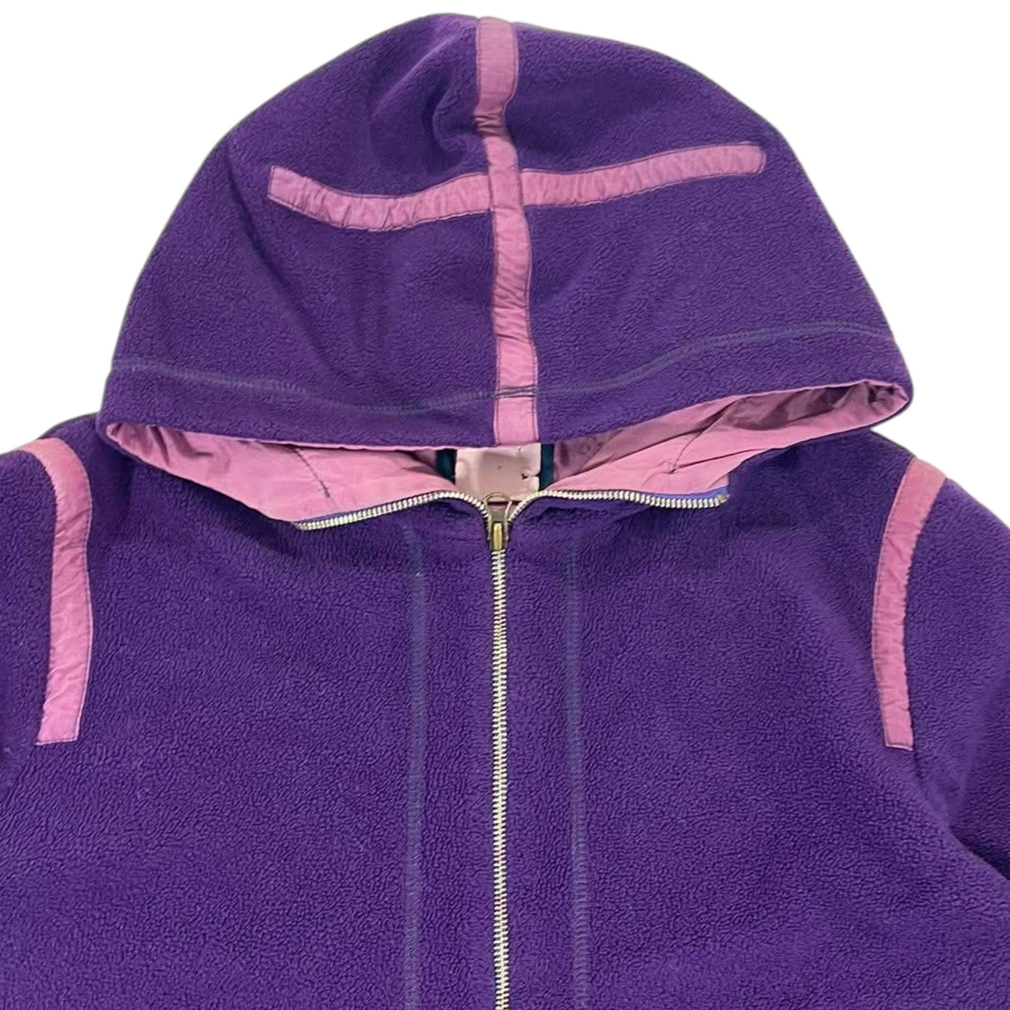 VINTAGE JEAN JONES PURPLE FLEECE QUARTER ZIP HOODIE (L)