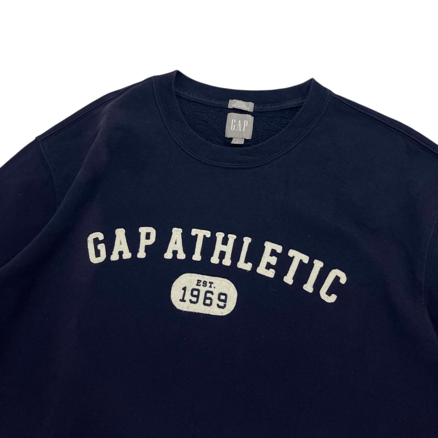 Y2K GAP ATHLETIC NAVY CREWNECK (L)