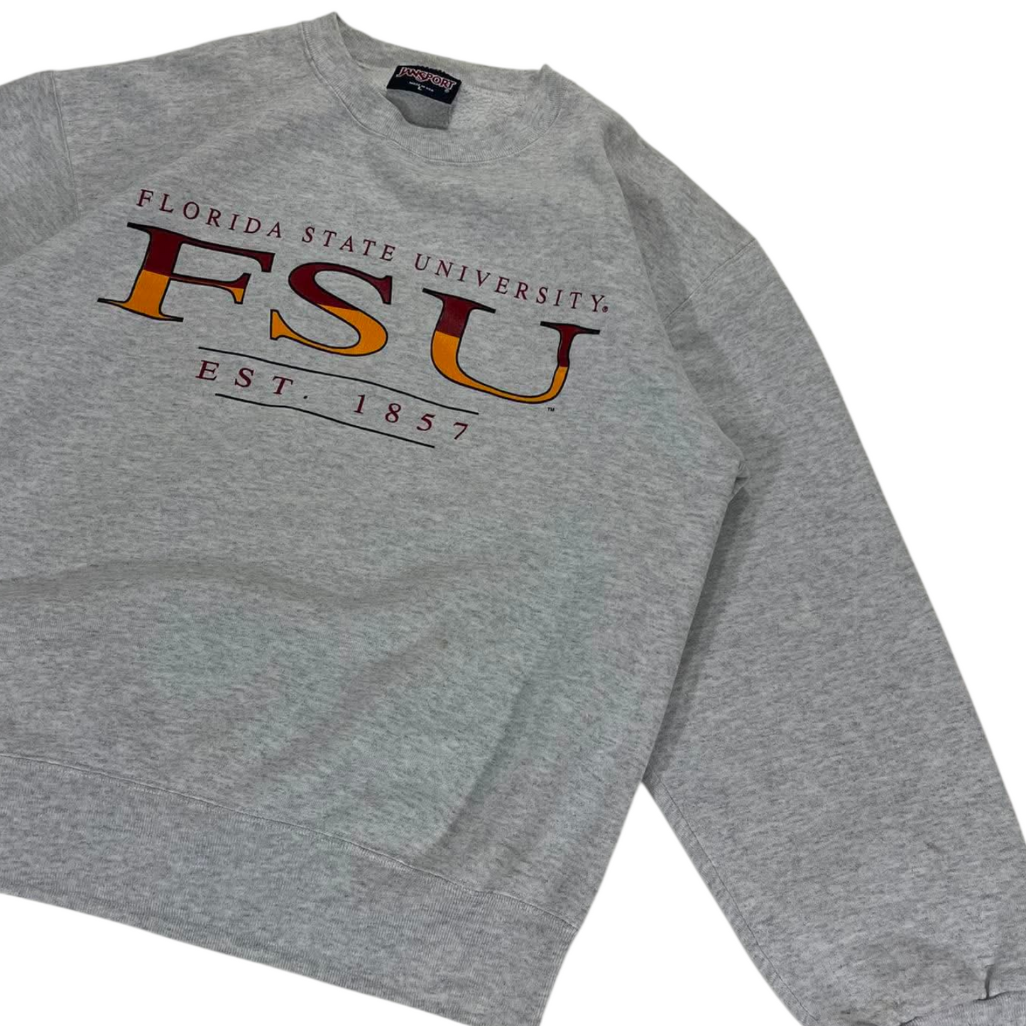 90S FLORIDA STATE UNIVERSITY GREY CREWNECK SWEATSHIRT (L)