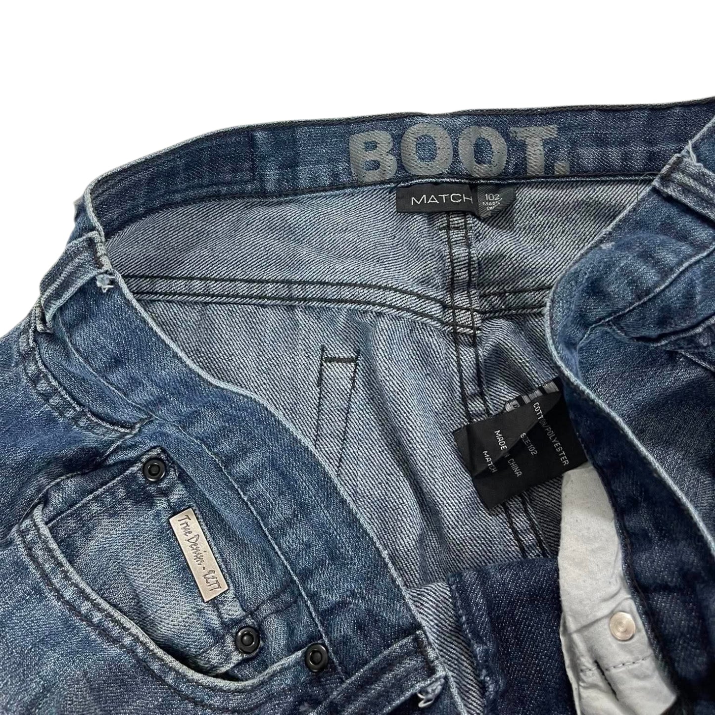 VINTAGE MATCH BOOTCUT JEANS (38)