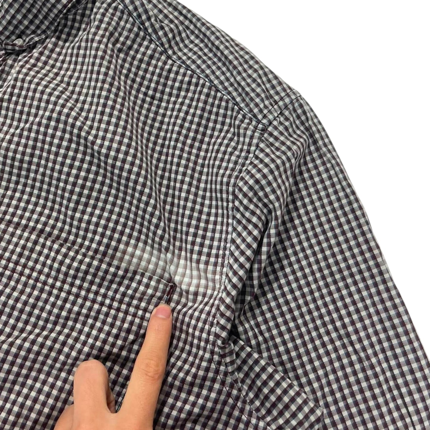 COLUMBIA BLACK & WHITE CHECKERED BUTTON UP SHIRT (XXL)