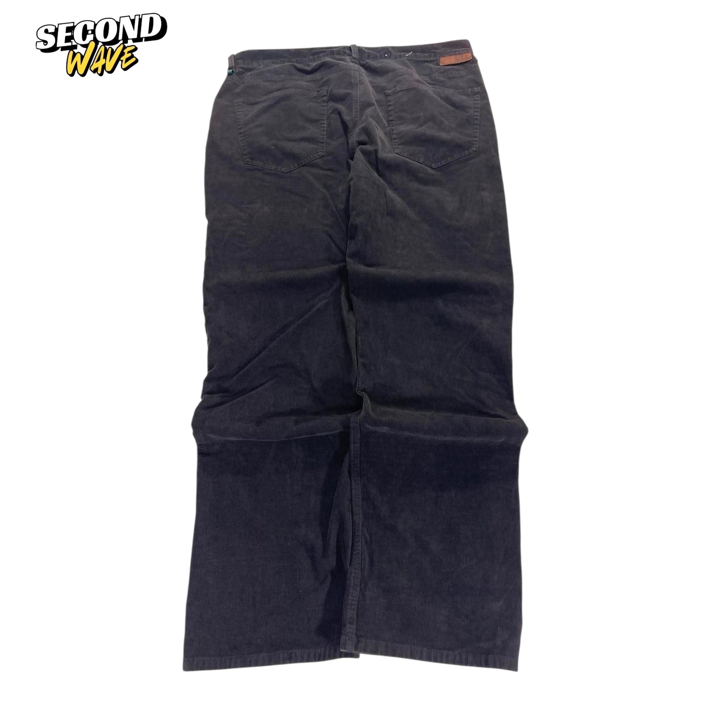 VISSLA DARK BROWN CORDUROY TROUSERS (34)