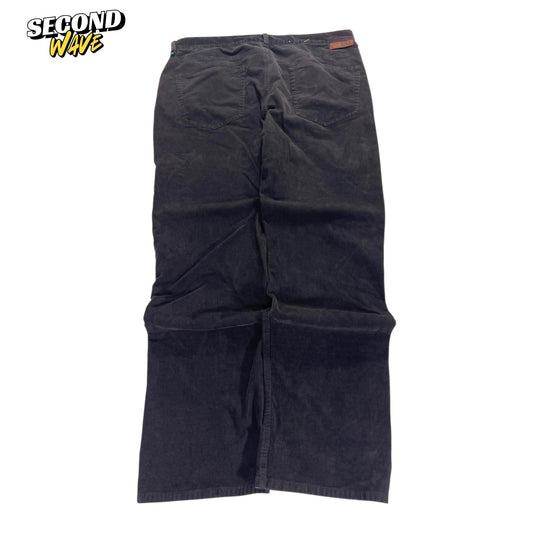 VISSLA DARK BROWN CORDUROY TROUSERS (34)