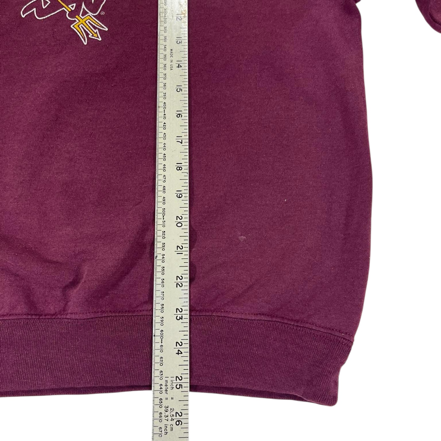 90s ARIZONA STATE UNIVERSITY BURGUNDY CREWNECK SWEATSHIRT (M)
