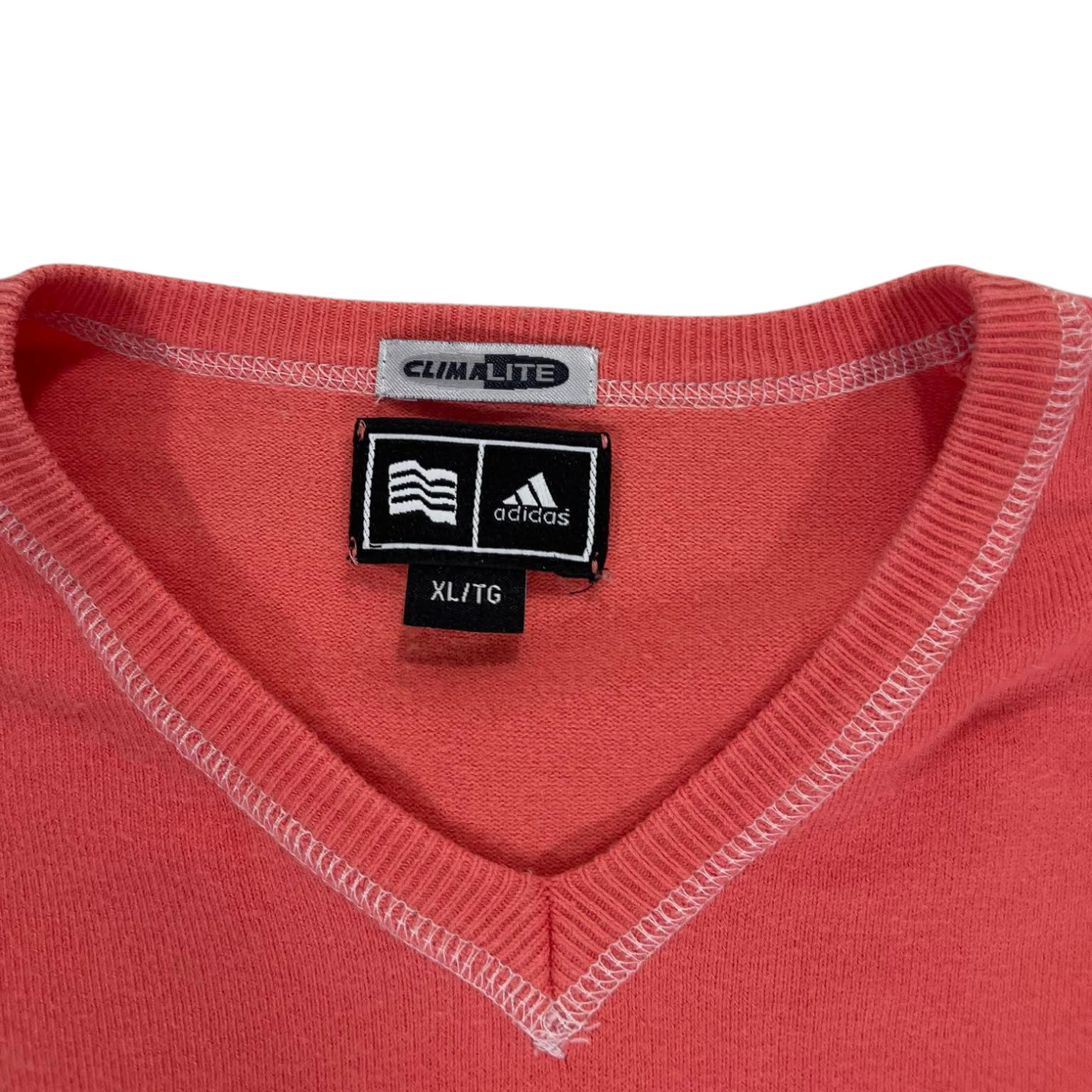 ADIDAS LONG SLEEVE SWEATER TOP WITH WHITE STRIPES (XL)