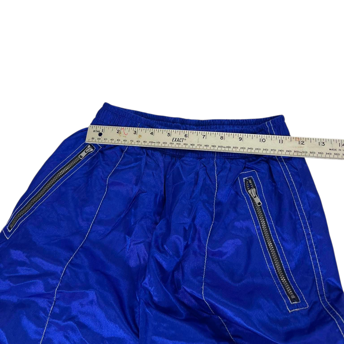 VINTAGE ASICS BLUE TRACK PANTS (S) ⁶