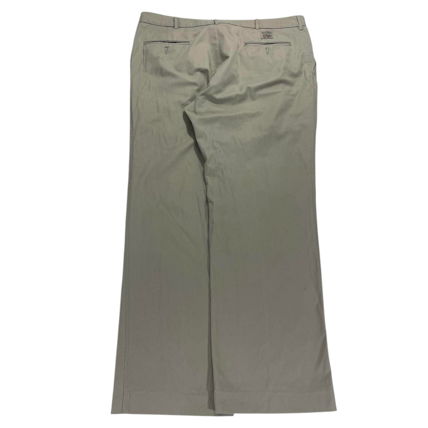VINTAGE FARAH KHAKI STRAIGHT LEG CHINO TROUSERS (34)