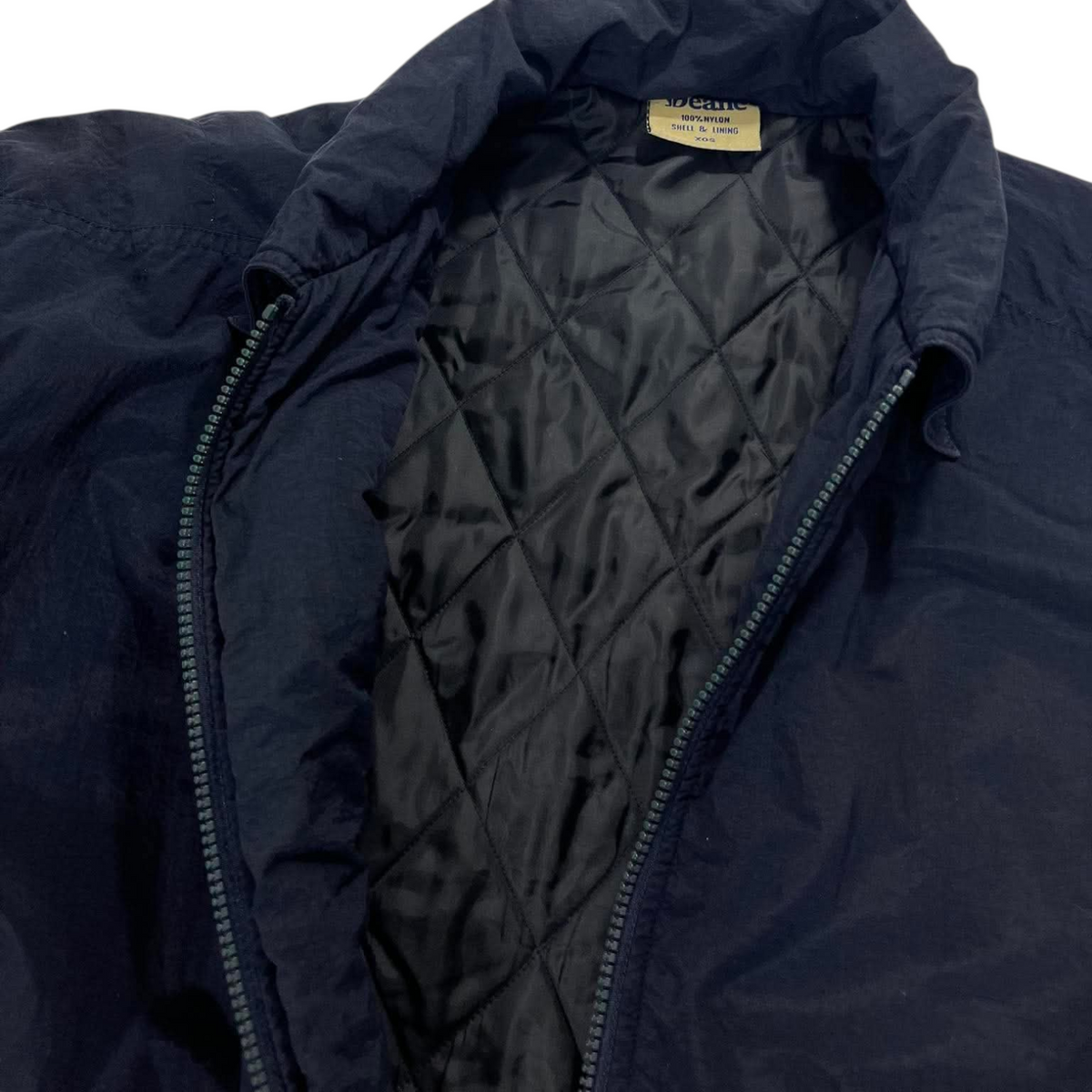 90S NAVY NYLON BOMBER JACKET (XL)