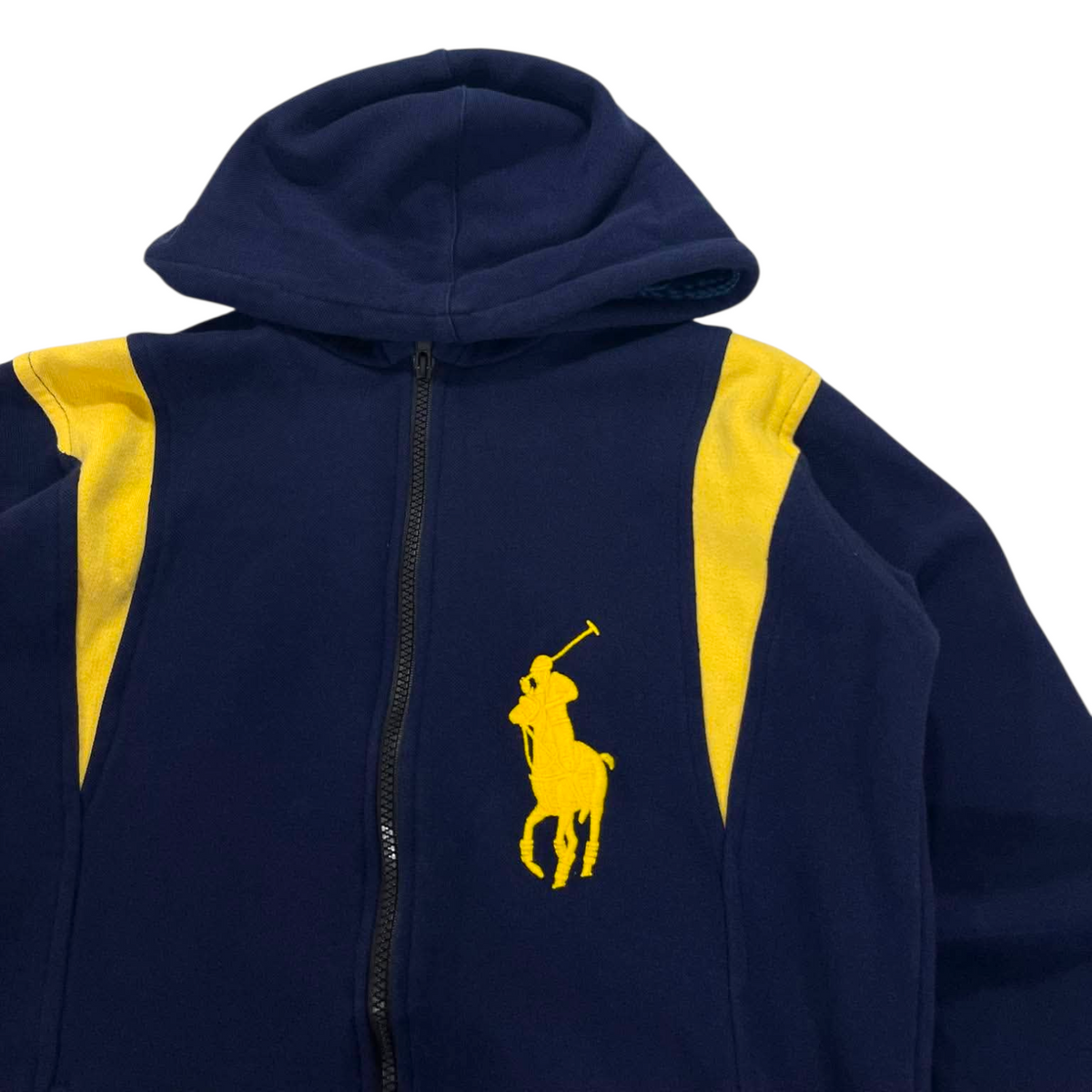 BL PONY NAVY ZIP UP HOODIE (S)