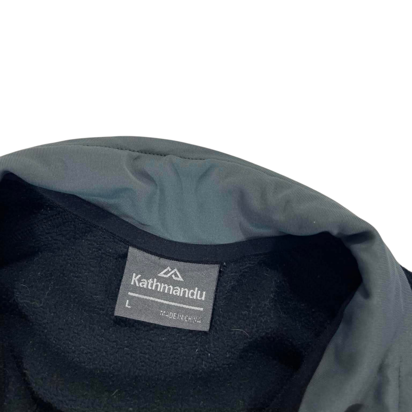 VINTAGE KATHMANDU BLACK FLEECE QUARTER ZIP JUMPER (L)