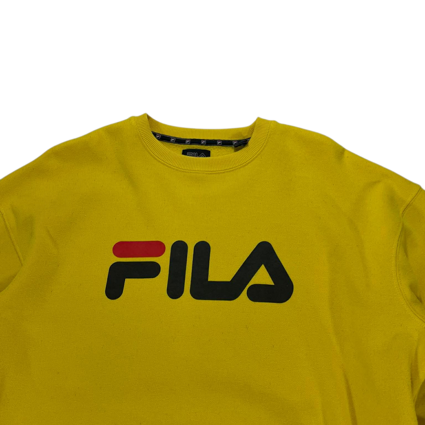 VINTAGE FILA YELLOW CREWNECK SWEATSHIRT (M)