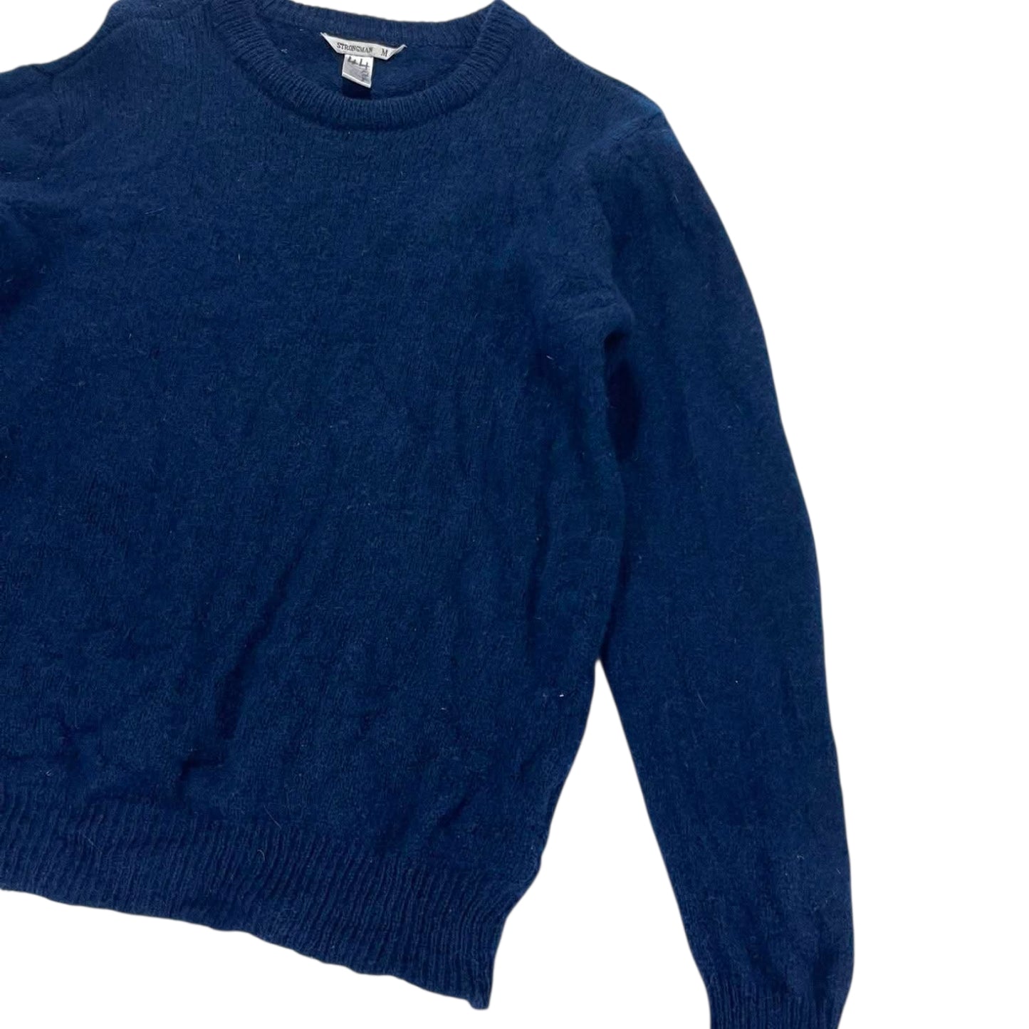 NAVU BLUE 100% SHETLAND WOOL SWEATER (M)