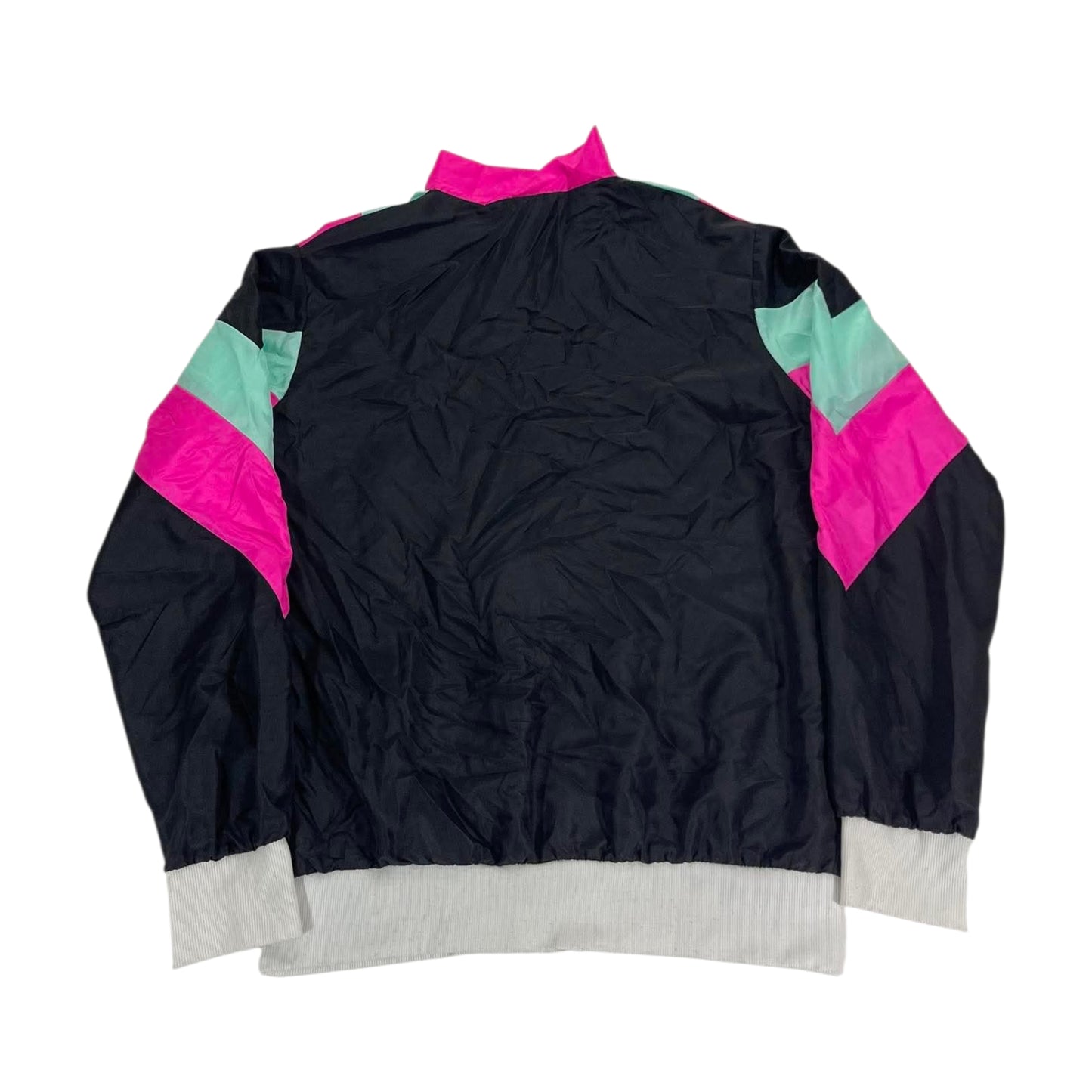 MODERN LIGHTWEIGHT BLACK & PINK WINDBREAKER (M)