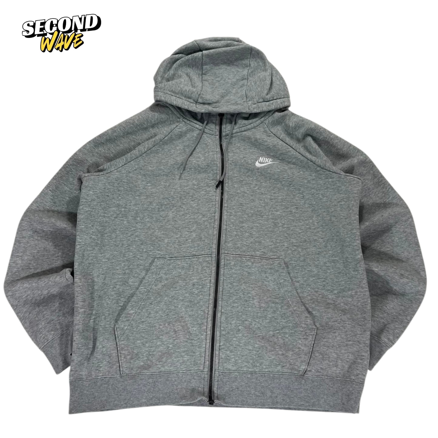 NIKE GREY ZIP UP HOODIE (M)