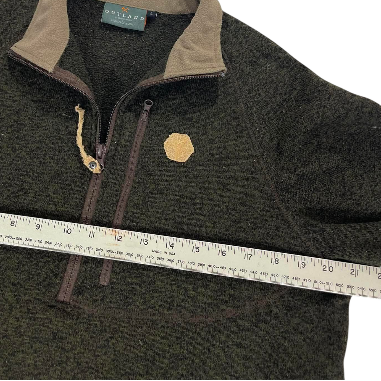 VINTAGE OUTLAND BROWN QUARTER ZIP (L)