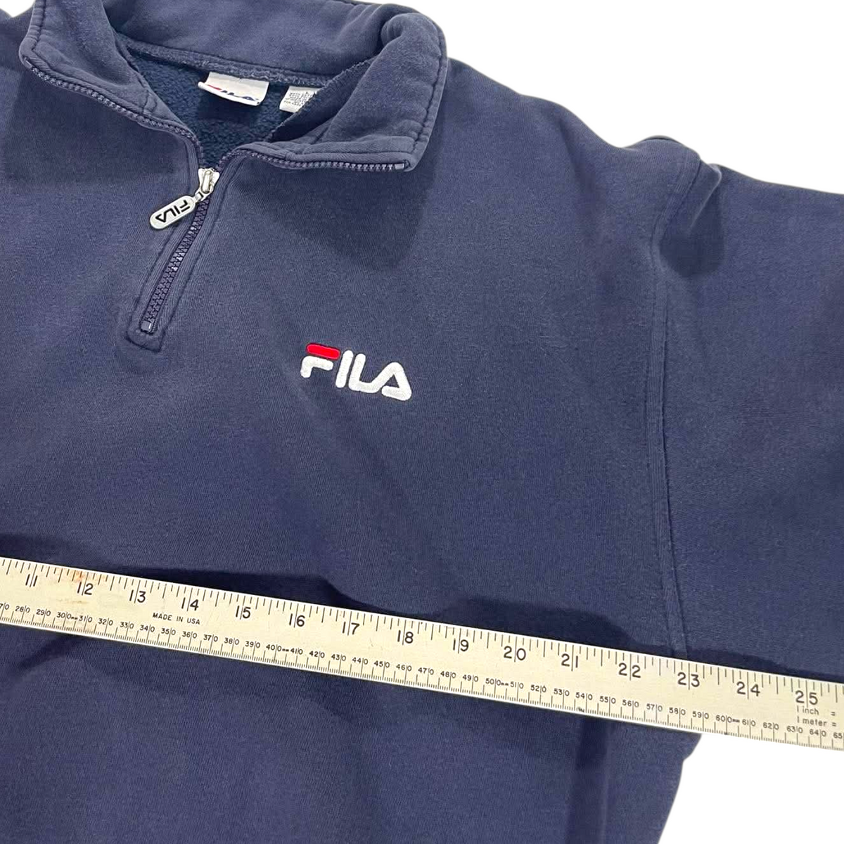VINTAGE FILA BLUE QUARTER ZIP (L)