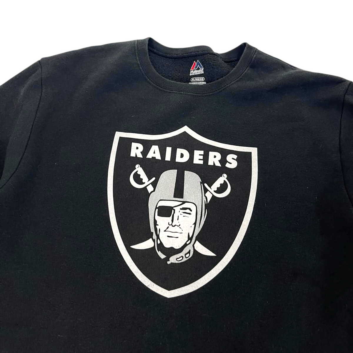 NFL OAKLAND RAIDERS BLACK CREWNECK (XL)