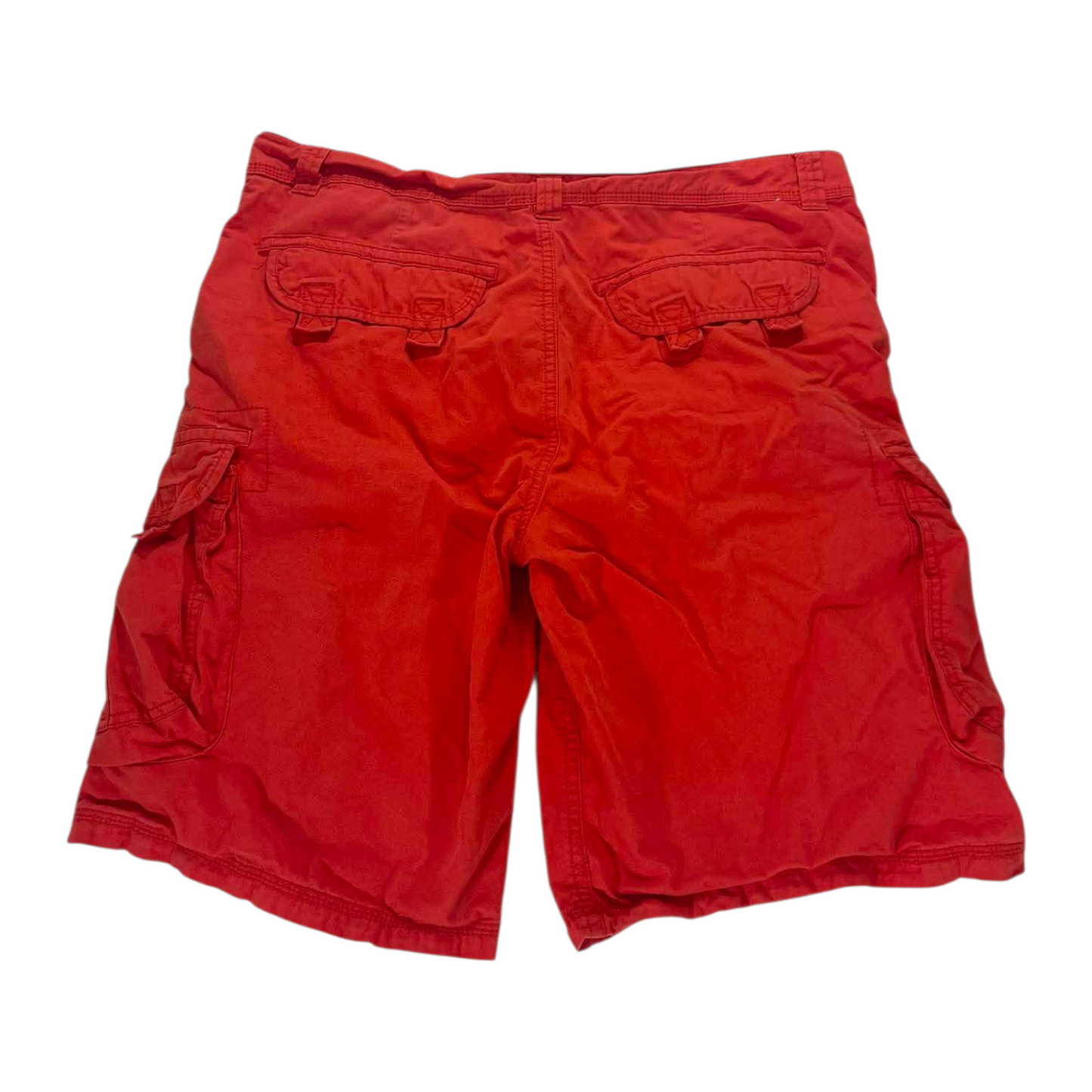RED CARBON CARGO SHORTS (38)