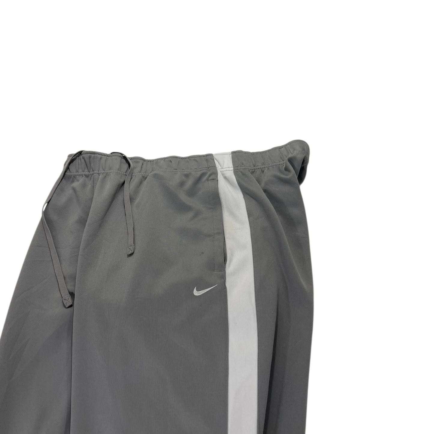 VINTAGE NIKE DEPT. GRAY & WHITE TRACK PANTS (L) ⁴