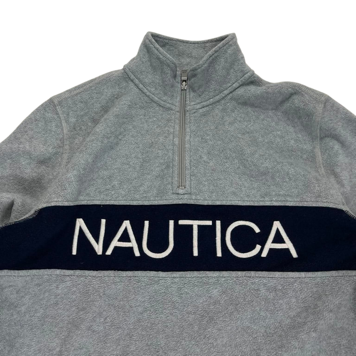 VINTAGE NAUTICA GREY QUARTER ZIP (M-L)