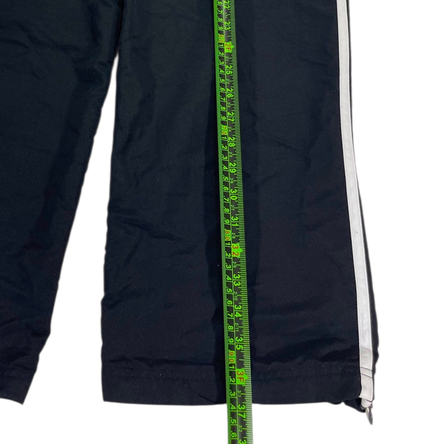 VINTAGE ACTIVE INTENT BAGGY BLACK TRACK PANTS (M)