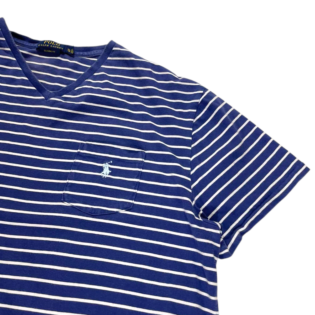 RALPH LAUREN BLUE STRIPED SHIRT (XL)