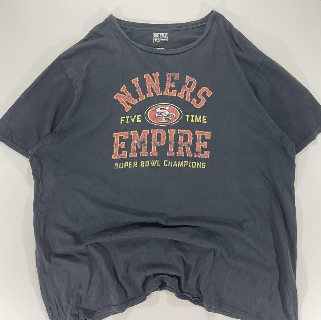 SAN FRANCISCO 49ers BLACK COTTON T-SHIRT (2XL-3XL)