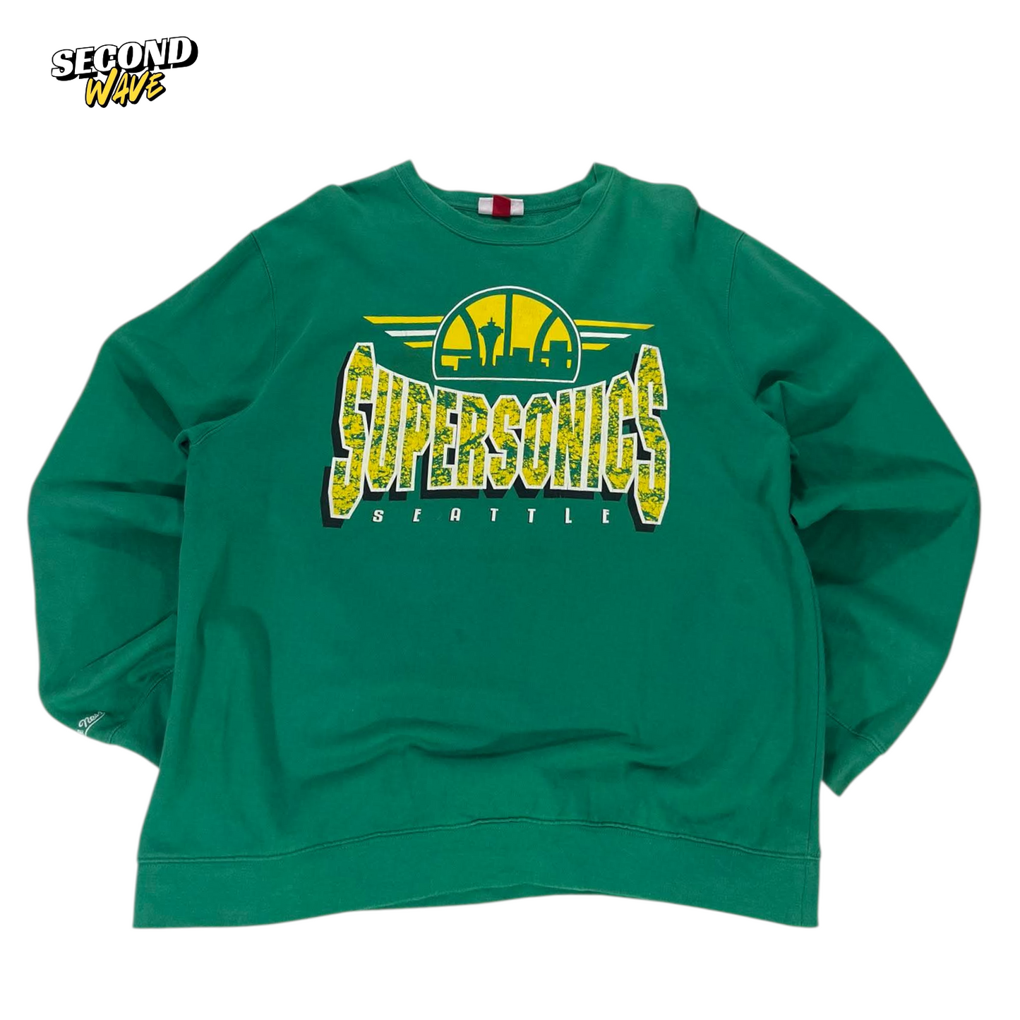 SEATTLE SUPERSONICS GREEN CREWNECK SWEATSHIRT (XXL)