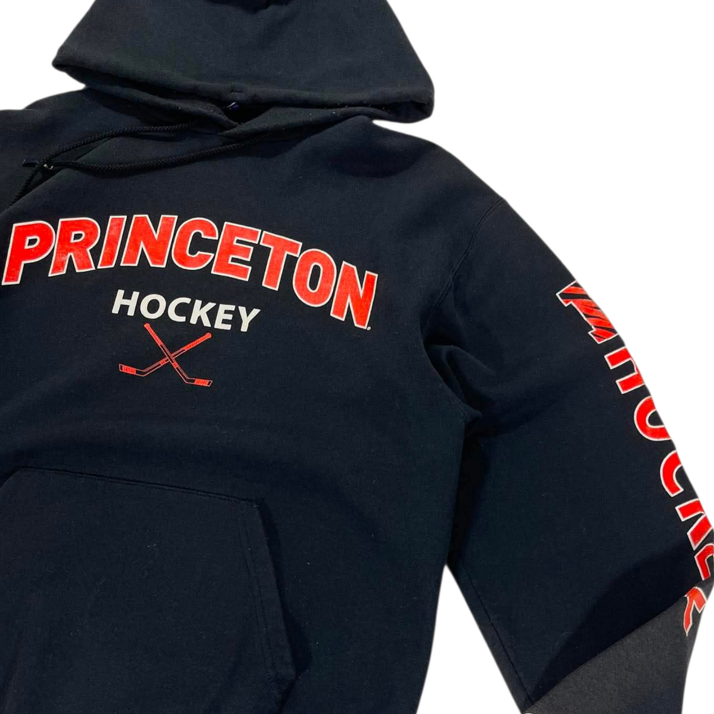 VINTAGE PRINCETON UNIVERSITY HOCKEY BLACK HOODIE (M)