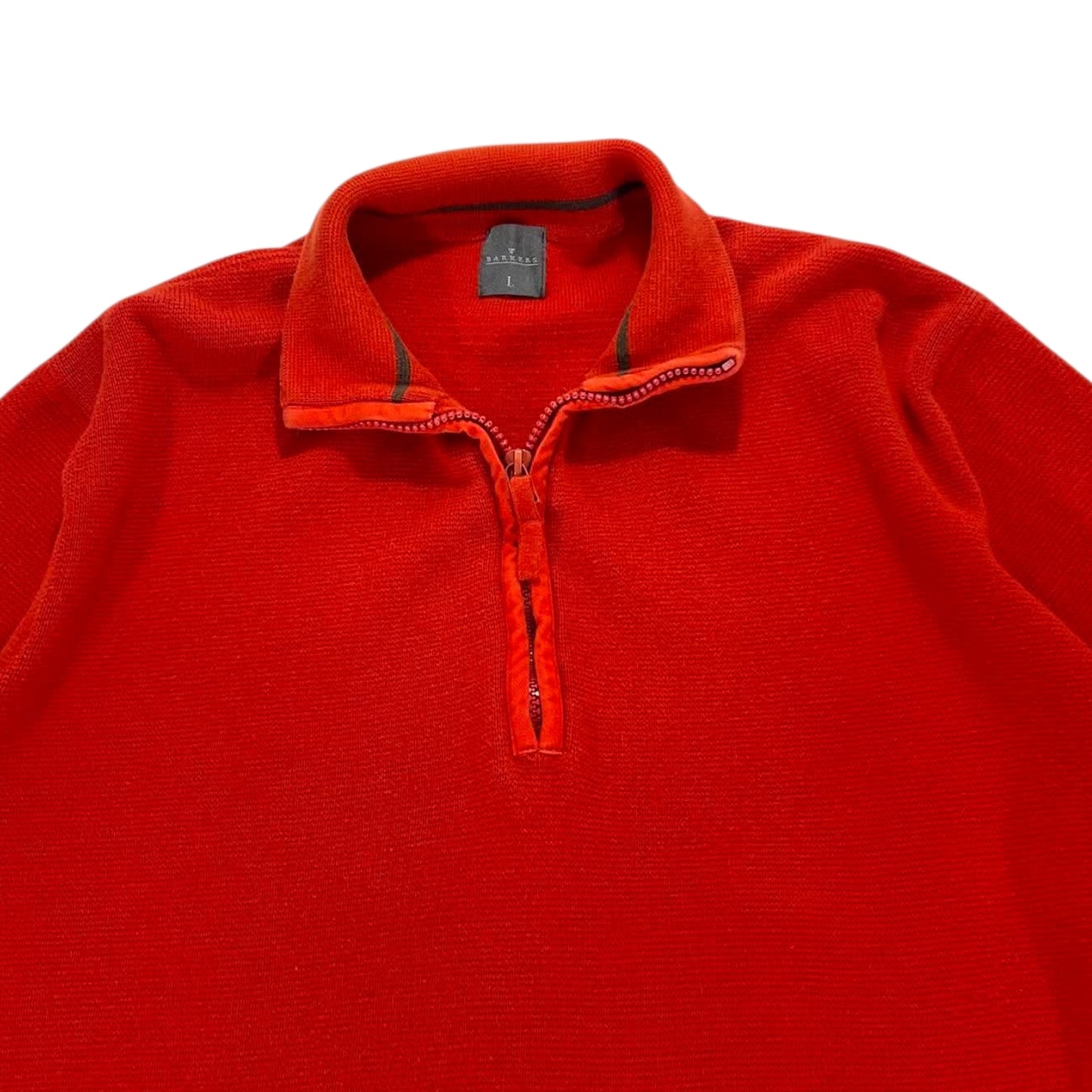 VINTAGE BARKERS ORANGE QUARTER ZIP SWEATSHIRT (L)