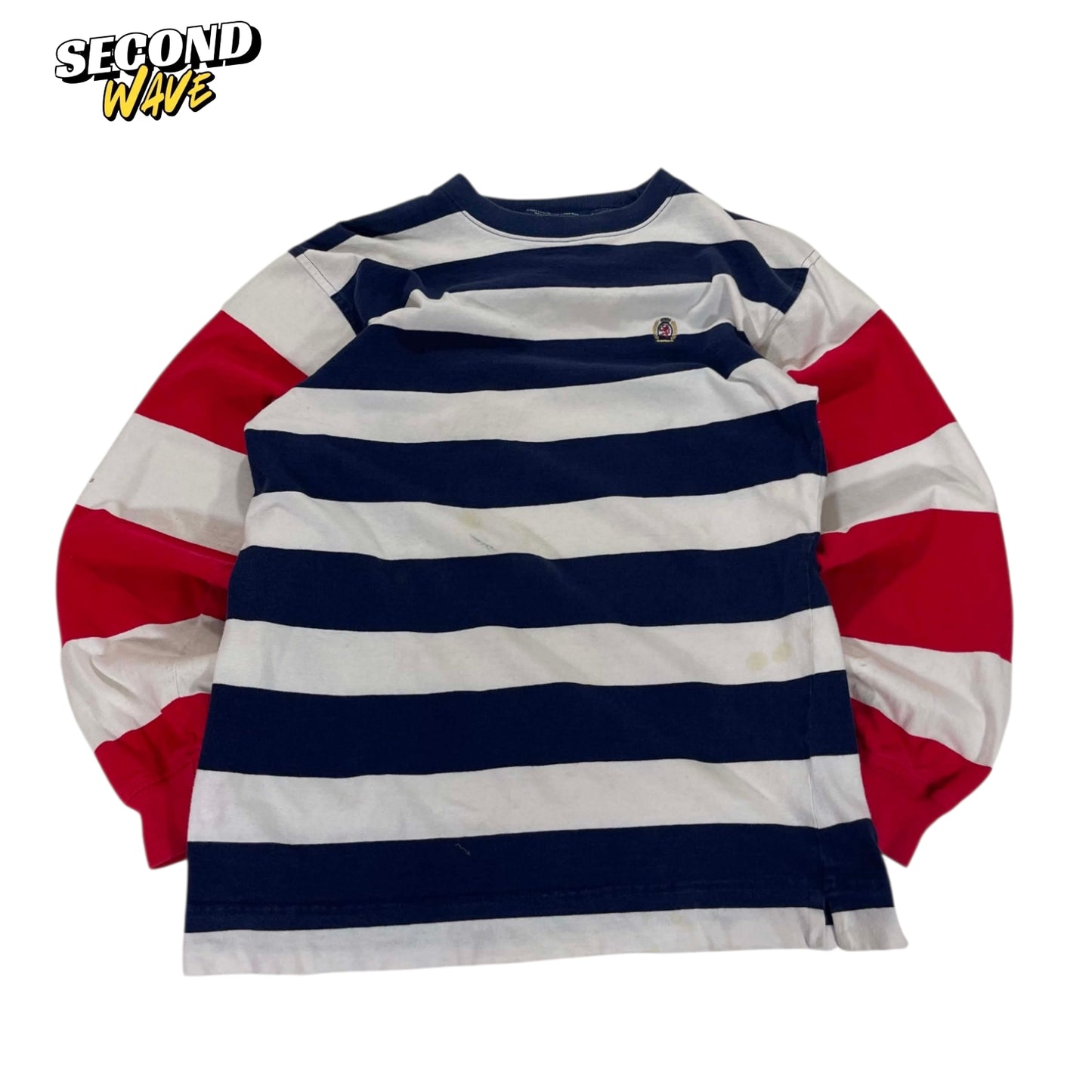 TOMMY HILFIGER STRIPED LONG SLEEVE (M-L)
