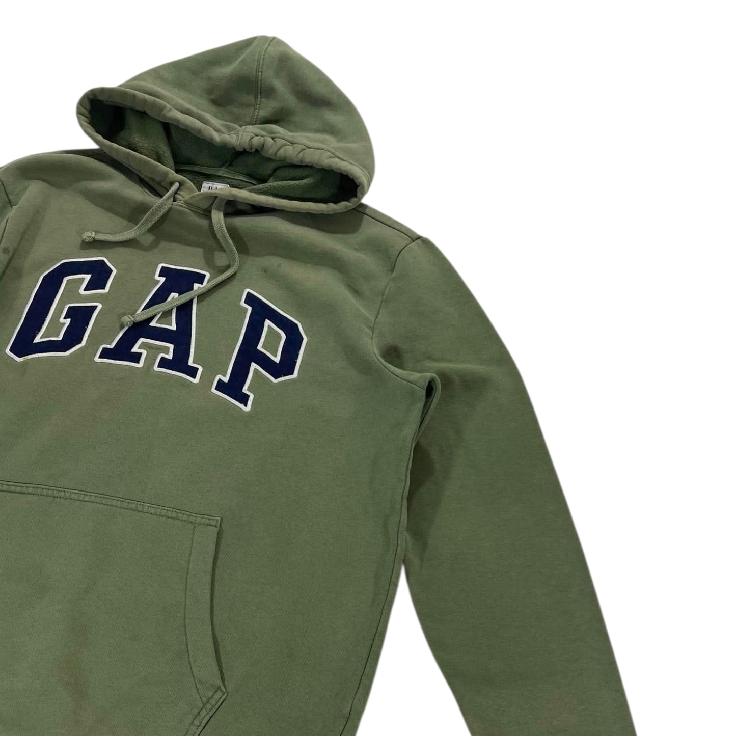VINTAGE OLIVE GAP GREEN HOODIE (M)
