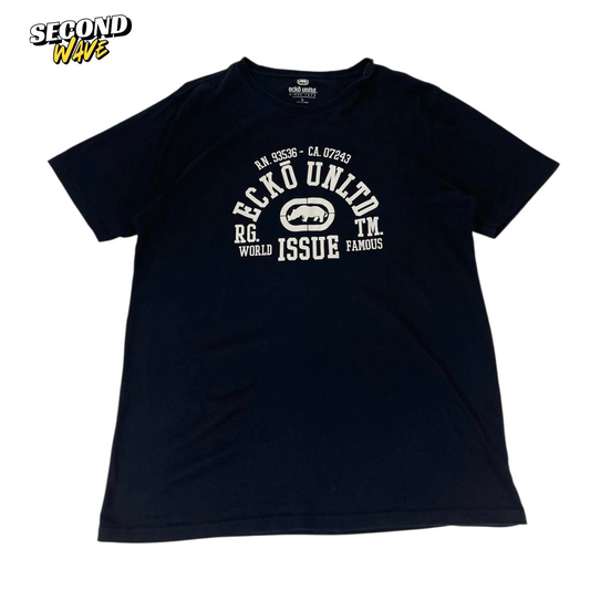 ECKO UNLTED. BLACK GRAPHIC TEE (L)