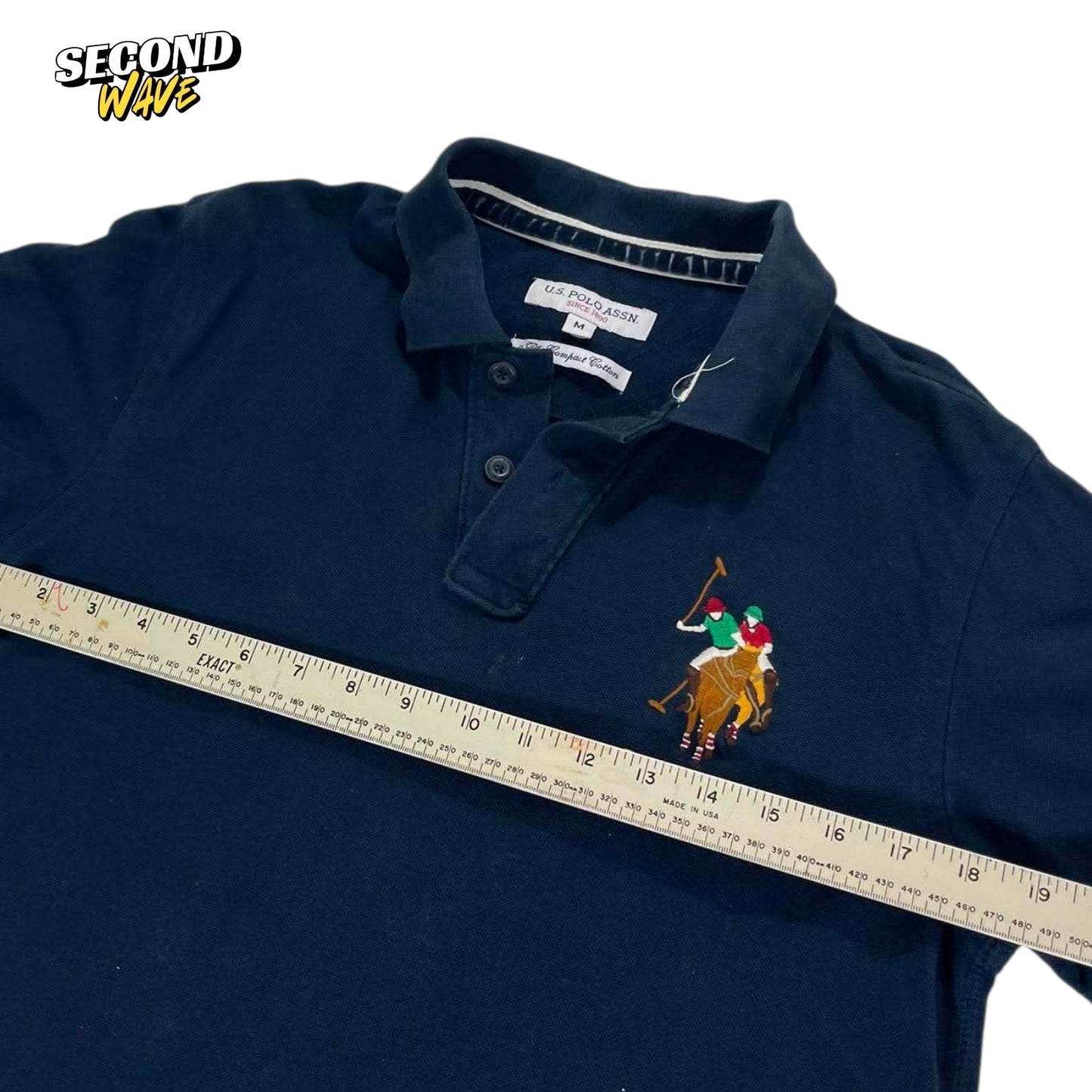 U.S. POLO ASSN. NAVY POLO SHIRT (M)
