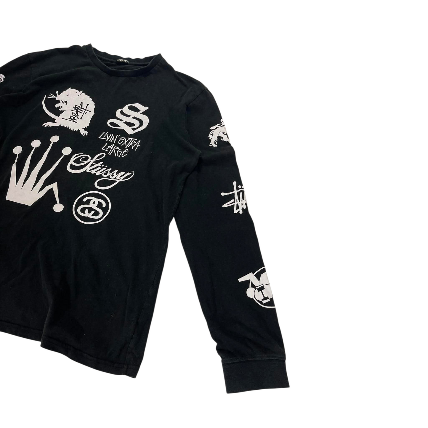 STÜSSY BLACK LONG SLEEVE (XL)