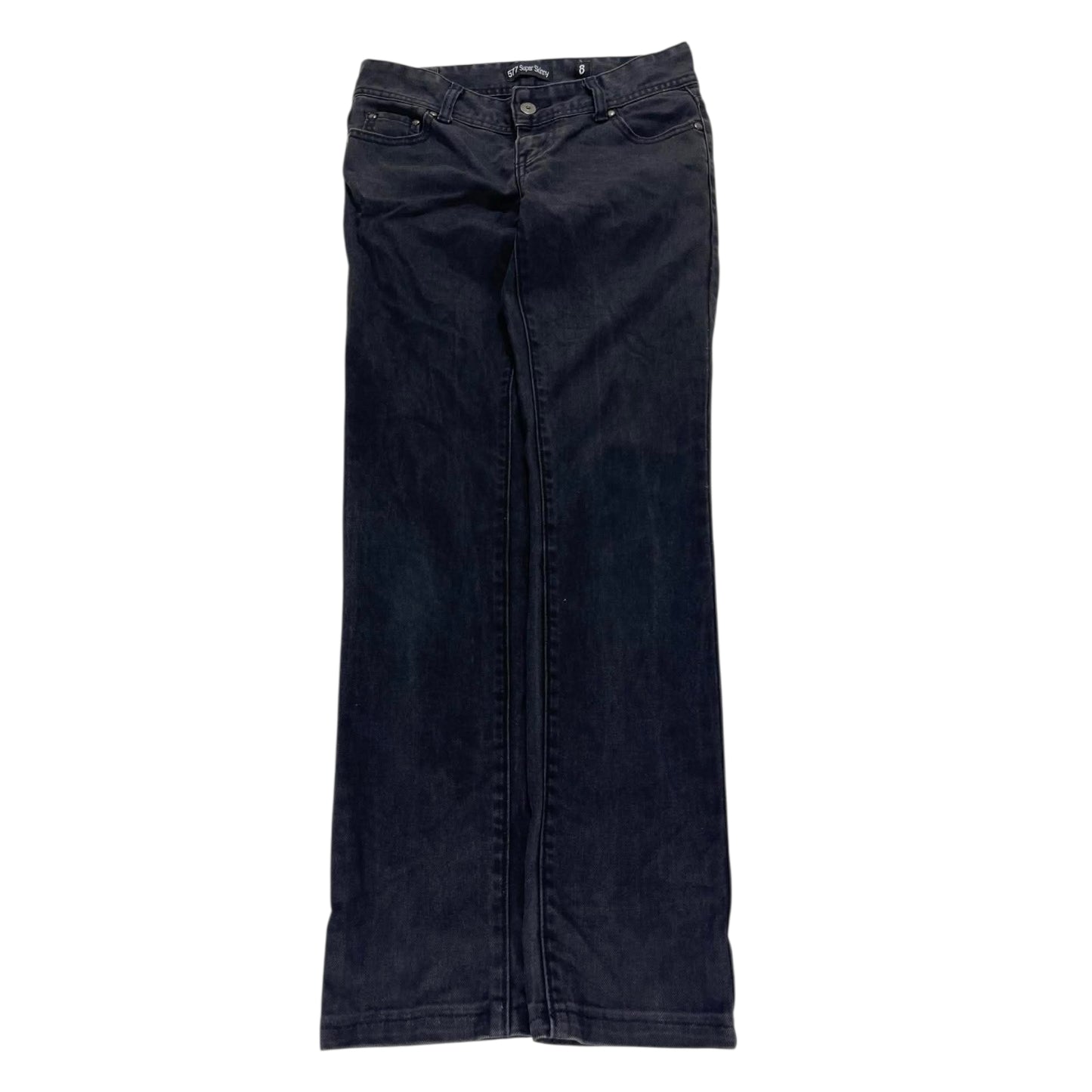 WOMENS LEVI'S BLACK DENIM JEANS (8)