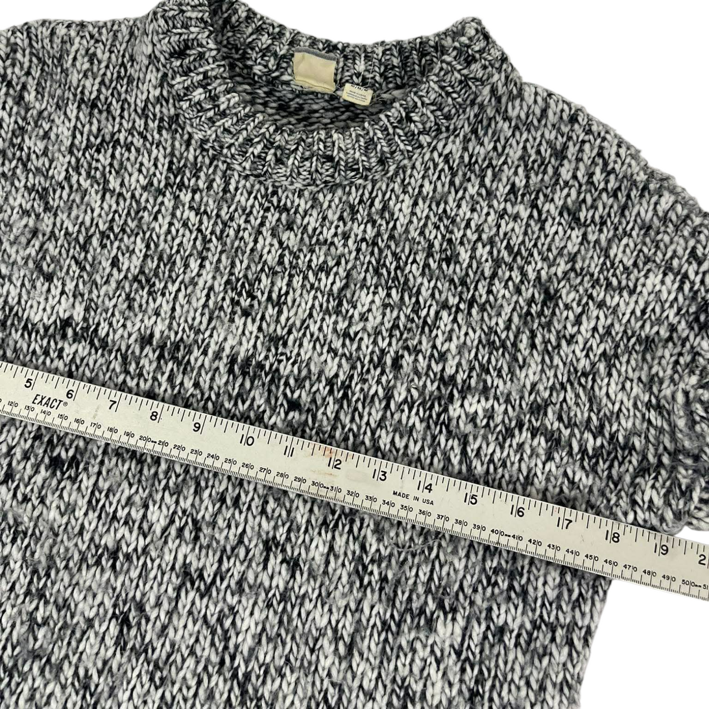 VINTAGE ROXY GREY MARLED KNIT SWEATER (M)