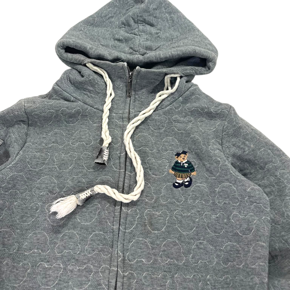 Y2K TEENIE WEENIE GRAY ZIP UP HOODIE (S)