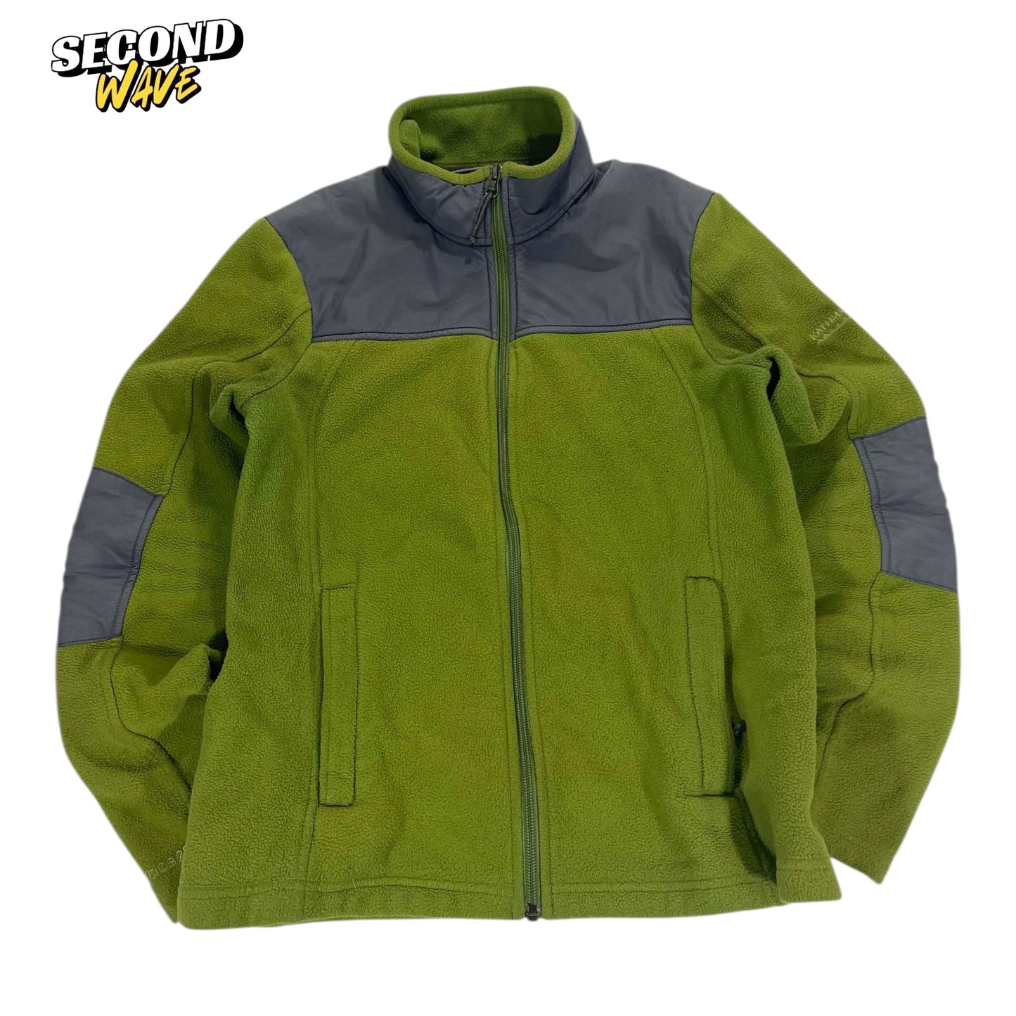 KATHMANDU GREEN & GRAY FLEECE JACKET (UK10)