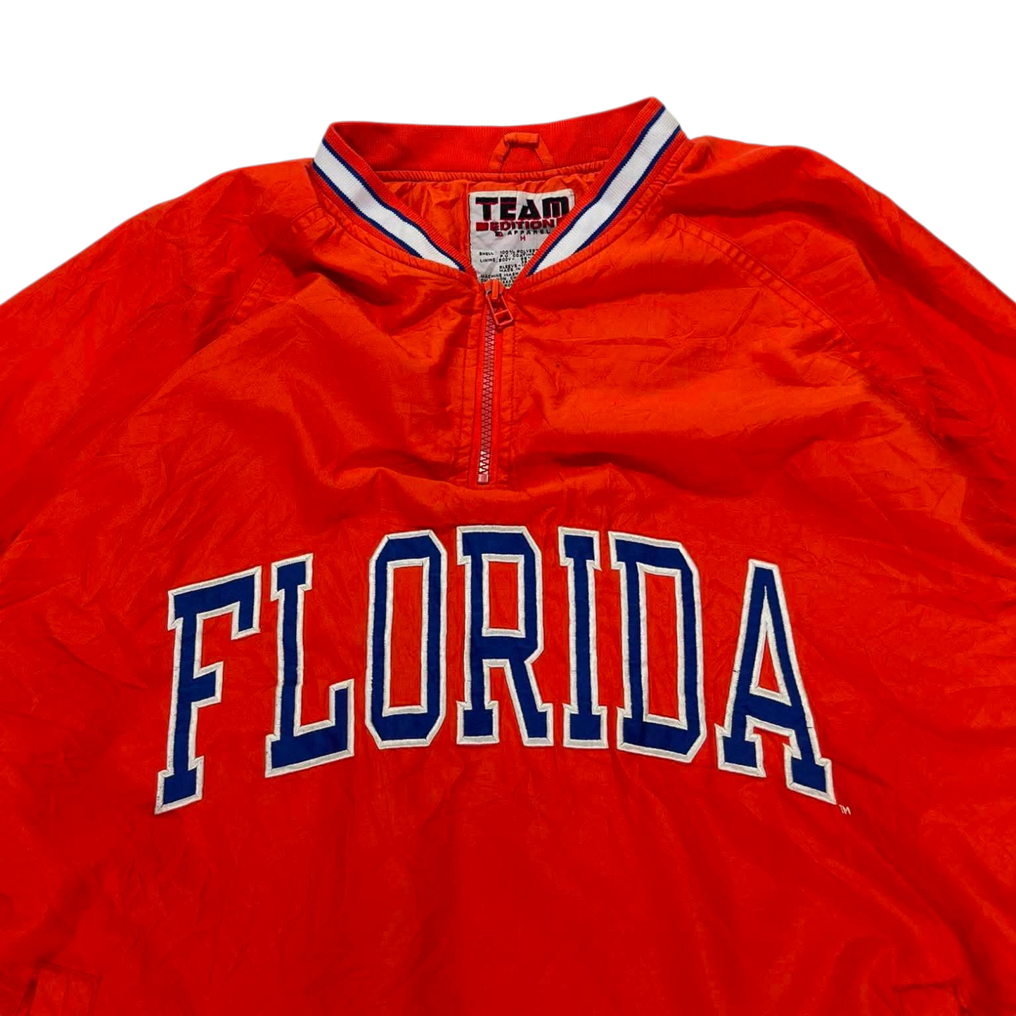 VINTAGE 90S FLORIDA GATORS RED QUARTER ZIP WINDBREAKER (M-L)