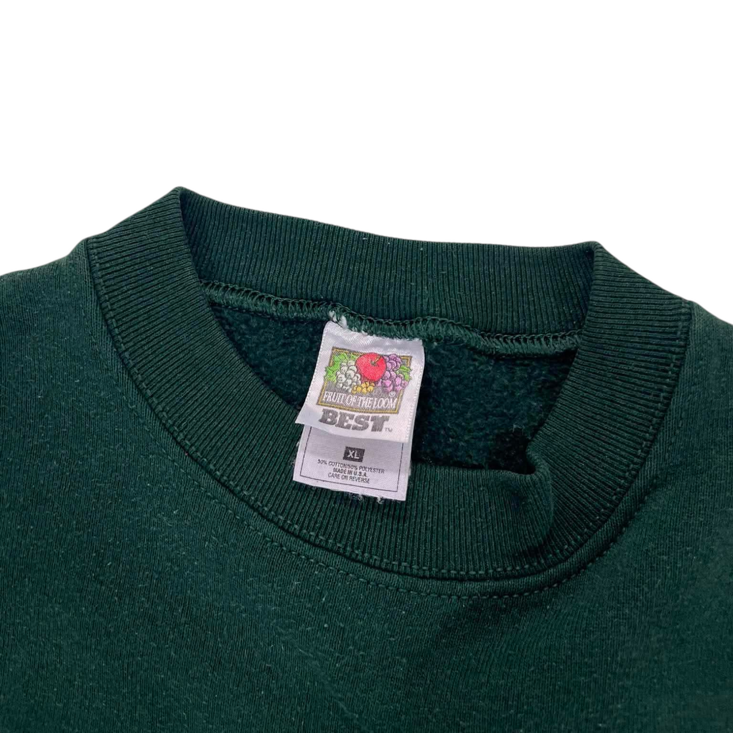 VINTAGE 90s GREEN & GOLD CREWNECK SWEATSHIRT (L)