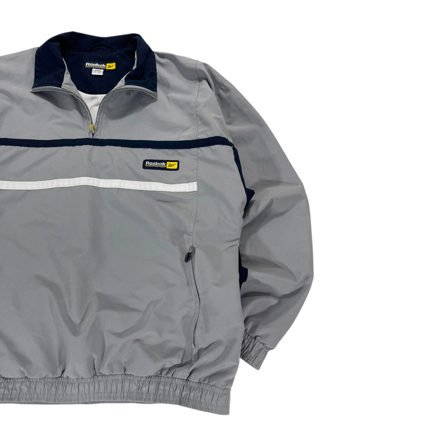 VINTAGE REEBOK GREY WINDBREAKER JACKET (S)