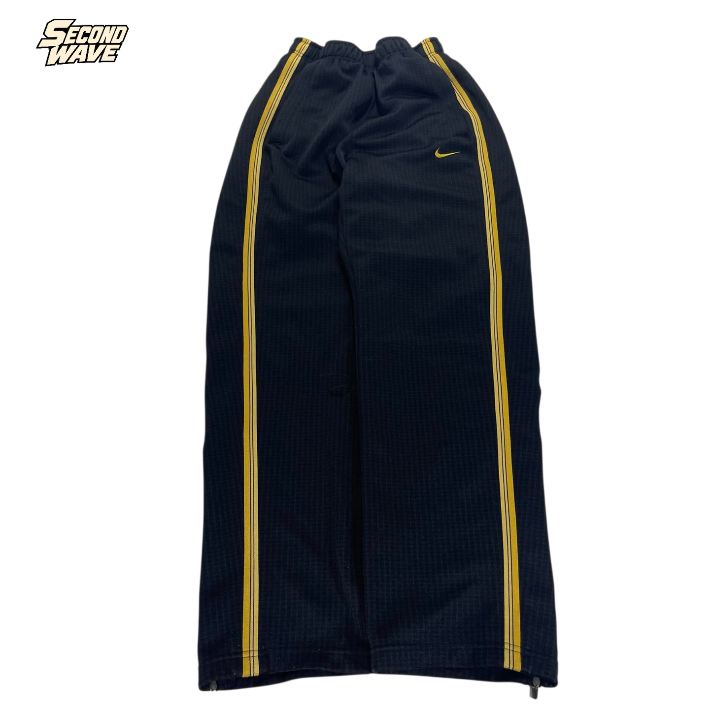 NIKE BLACK & GOLD TRACK PANTS ⁷ (S)