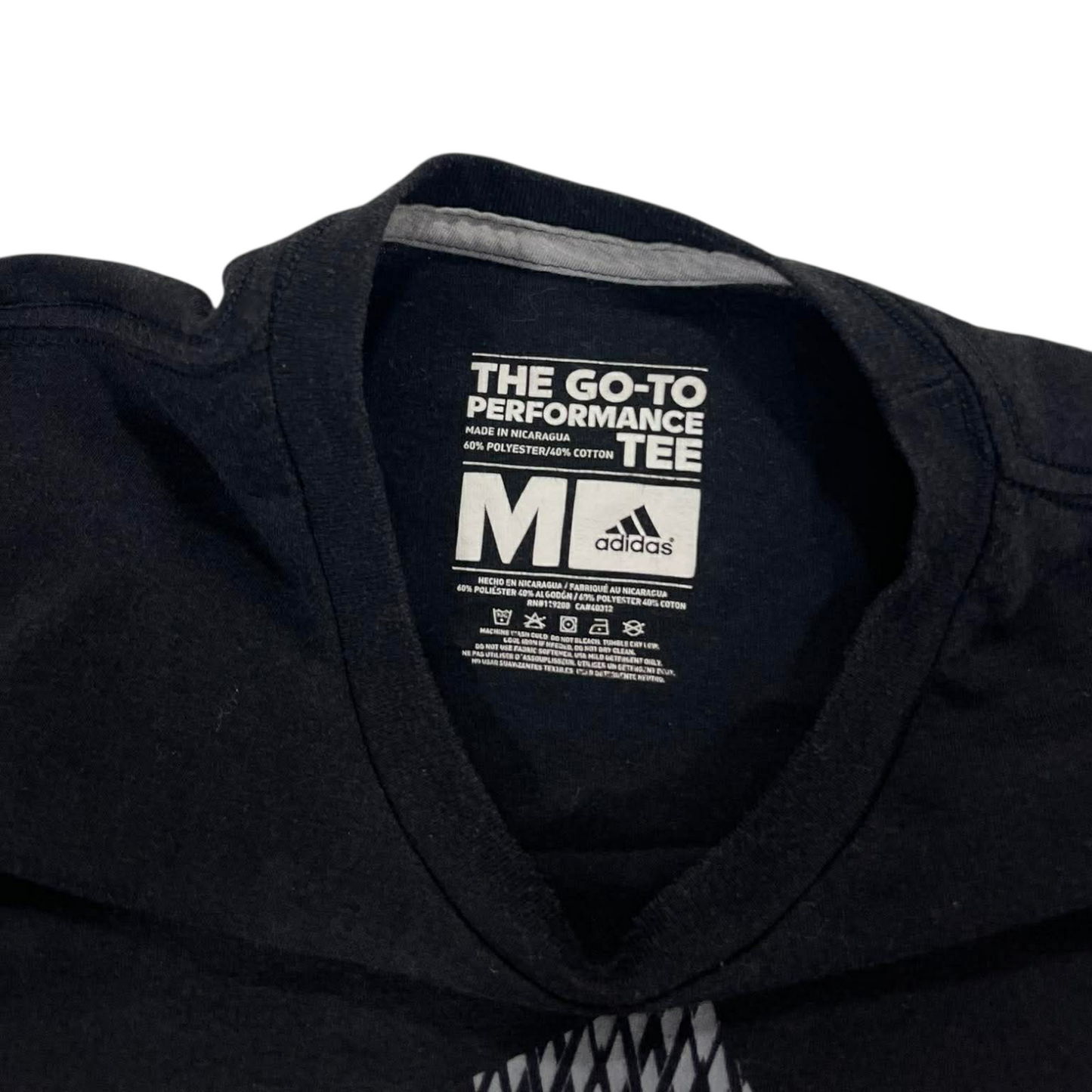 ADIDAS CLASSIC COTTON T-SHIRT WITH BOLD GRAPHIC LOGO (M)