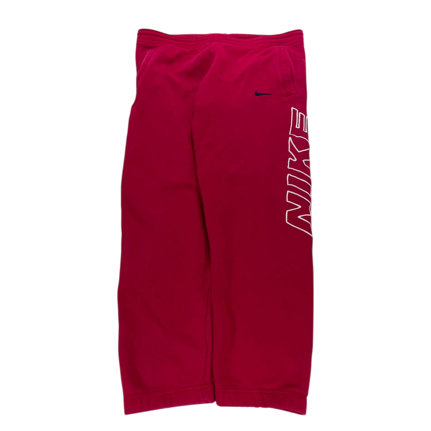 VINTAGE EMBROIDERED NIKE RED SWEATPANTS (XL) ⁹