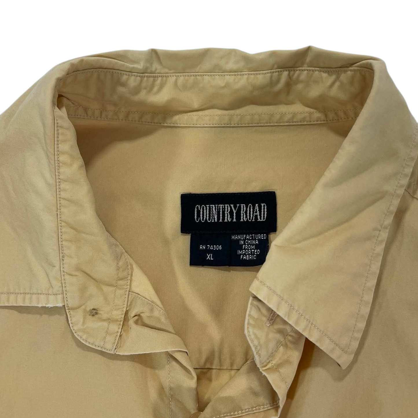 COUNTRY ROAD YELLOW BUTTON UP SHIRT (XL)